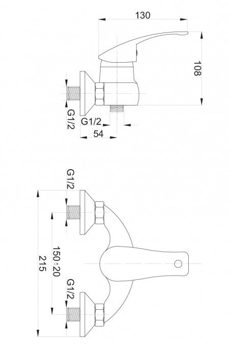 ZXC 1300-5 - BATERIA PRYSZNICOWA Z ZESTAWEM NATRYSKOWYM